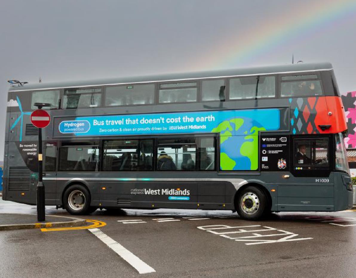 Hydrogen-powered buses are carrying passengers on the streets of the West Midlands for the first time. 
