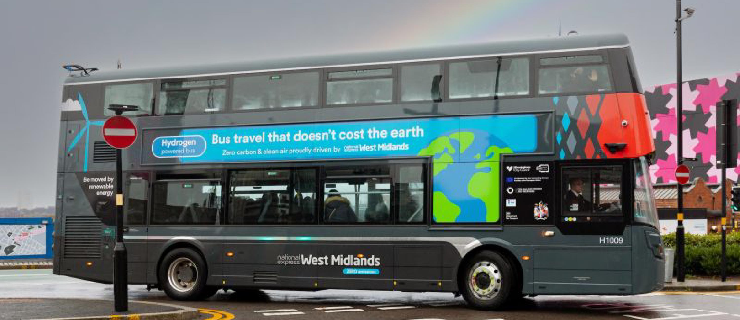 Hydrogen-powered buses on the streets of the West Midlands for the first time. 