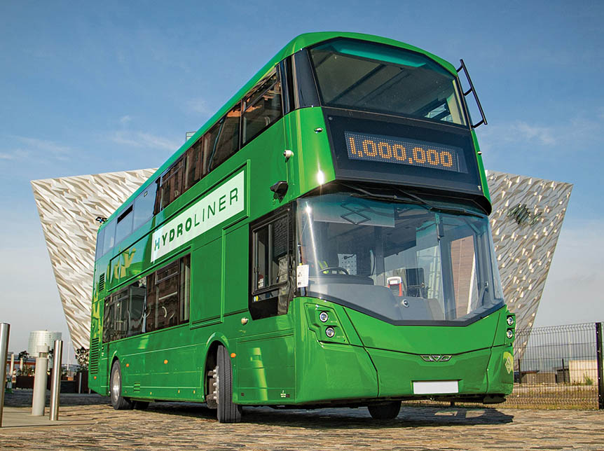 Wrightbus Zero-emission hydrogen buses travel 1 million miles