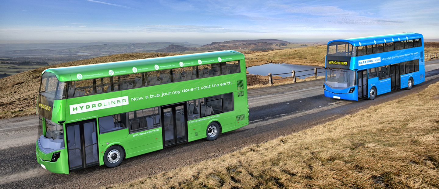 wrightbus zero emission double decker buses