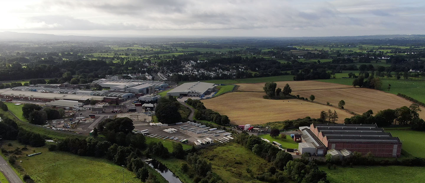 aerial view of wrightbus site