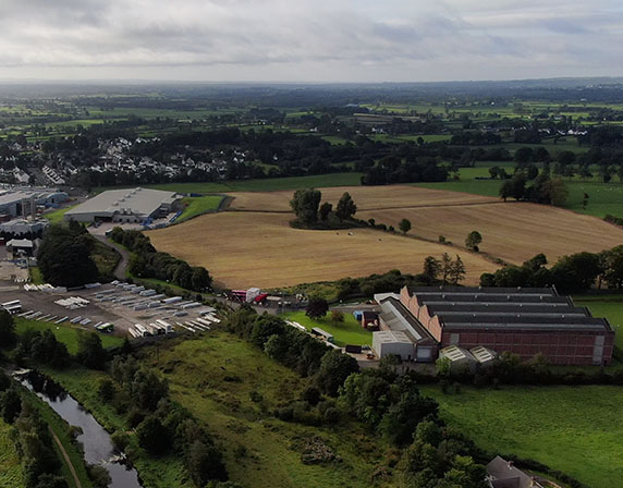 aerial view of the wrightbus site