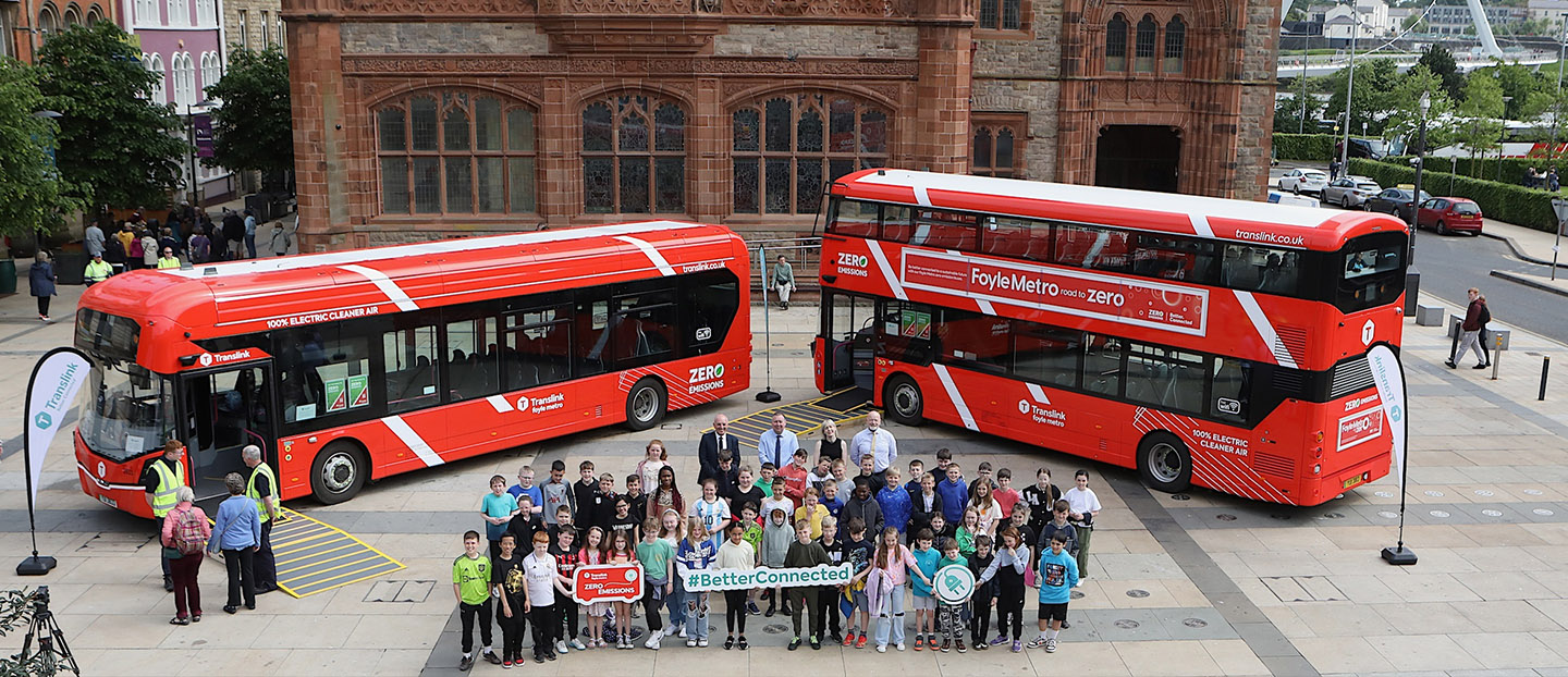 translink EV Bus launch at Guildhall 