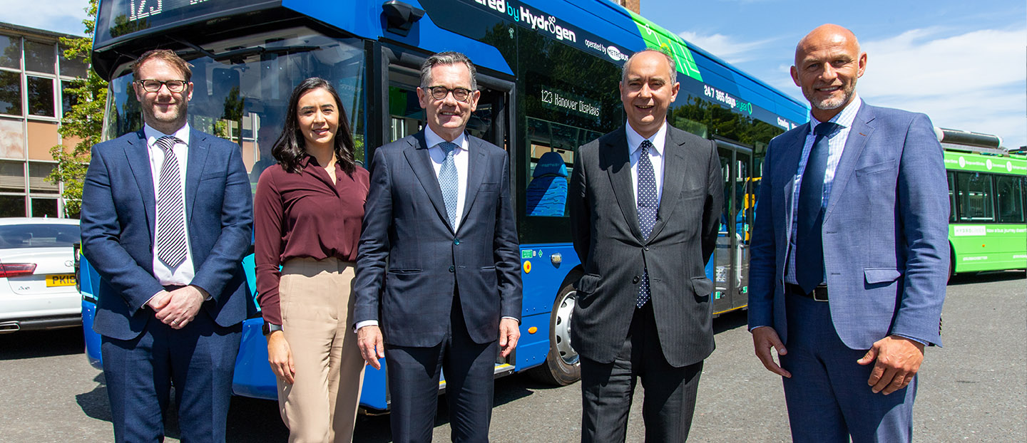 Lord Johnson and Wrightbus senior management