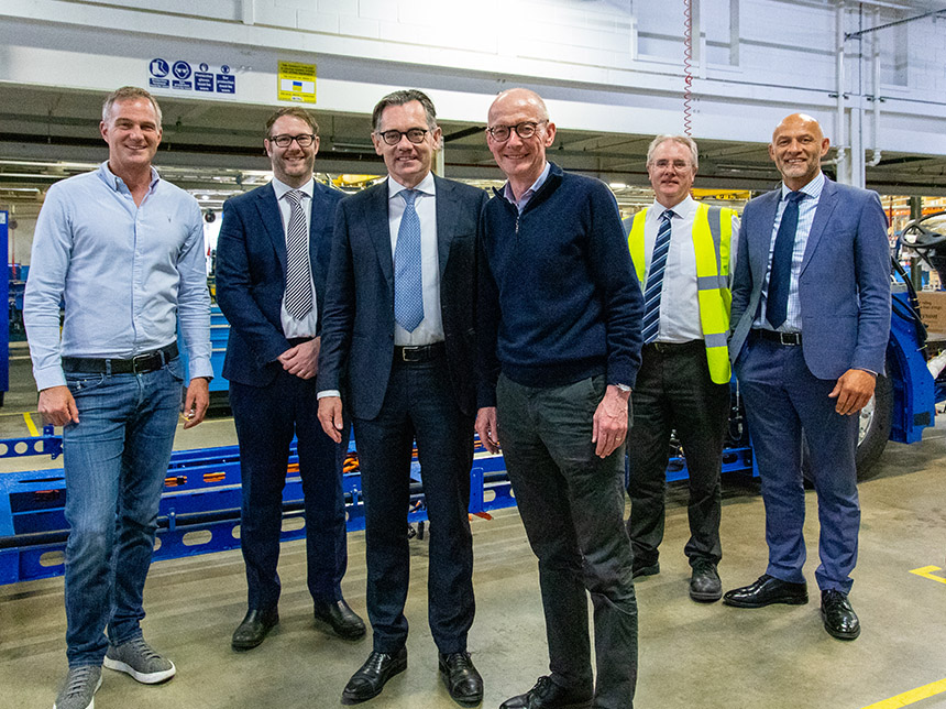 Pat McFadden with Wrightbus senior management