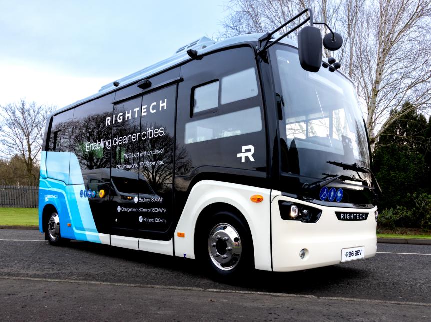 Rightech 6m battery electric bus