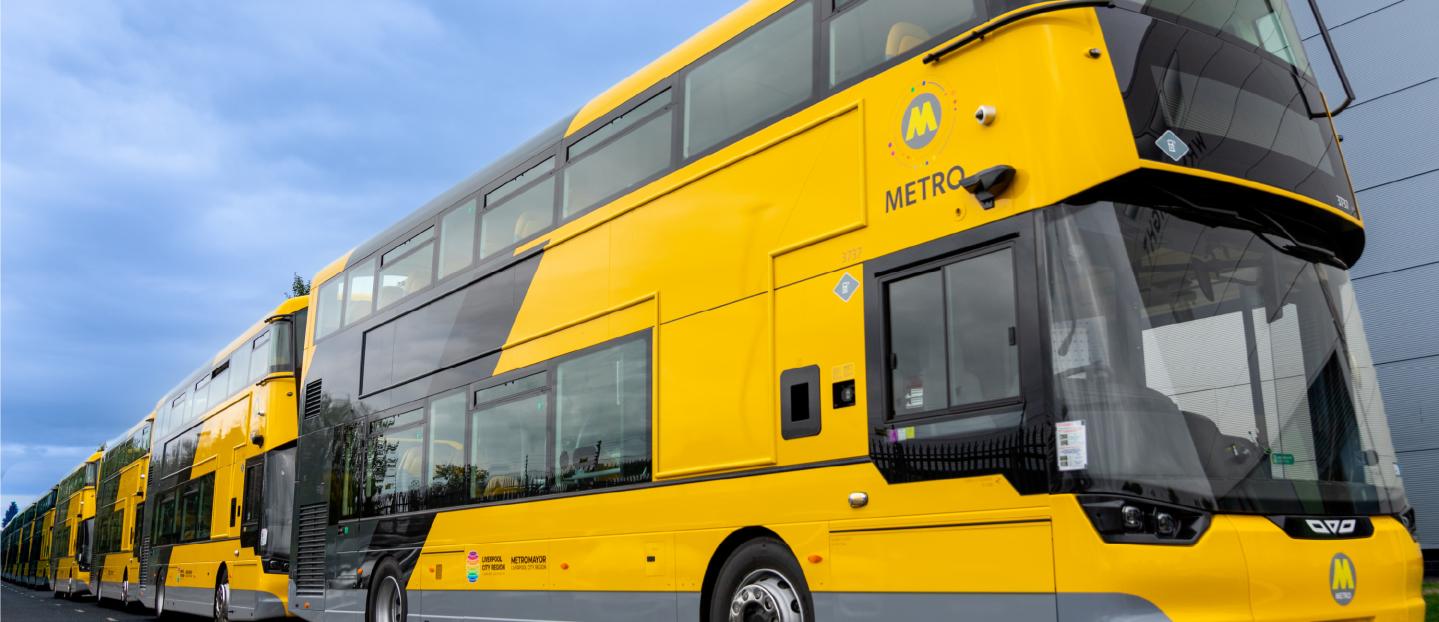 Liverpool StreetDeck Ultroliner lined up at Wrightbus factory
