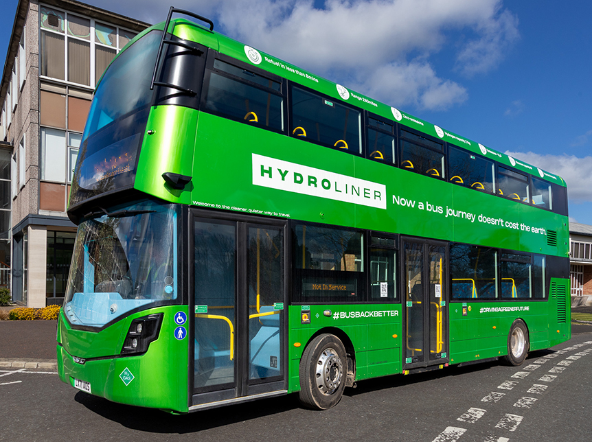 Hydrogen-Powered Vehicles and Double-Deck Articulated Bus Technology